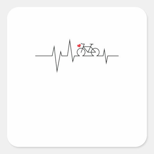Fahrrad EKG Vierkante Sticker (Voorkant)