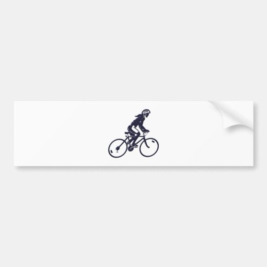 Fahrrad Radlerin bicycle bike rider Bumpersticker (Voorkant)