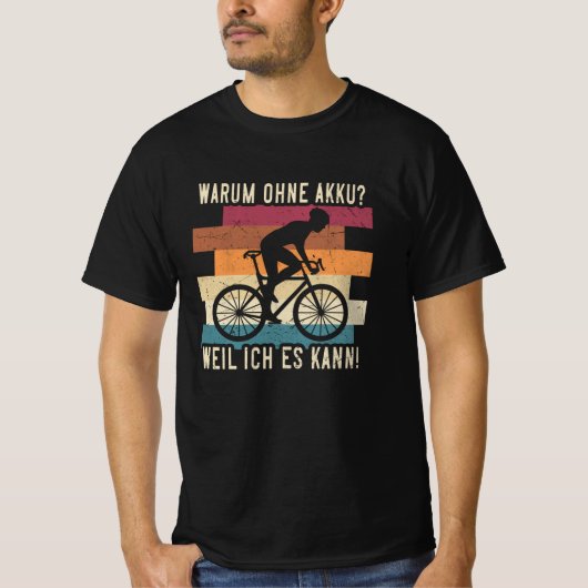 Fahrradfahrer Rennrad retro T-shirt (Voorkant)