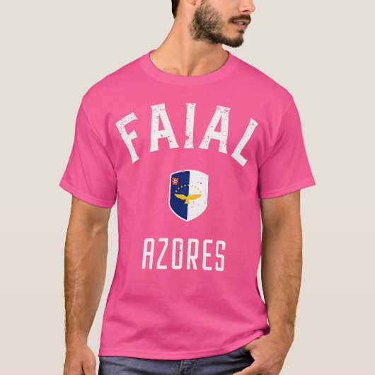 Faial Azoren Vlag T-shirt (Voorkant)