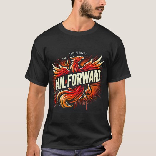 Fail forward succes ZWART T-shirt (Voorkant)