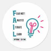 FAIL Round Sticker (Voorkant)