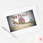 Fail Snail zegt dat je faalt Rechthoekige Sticker (Envelop)