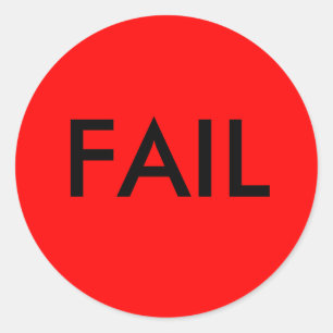 FAIL-Stickers Ronde Sticker