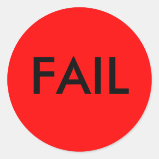 FAIL-Stickers Ronde Sticker