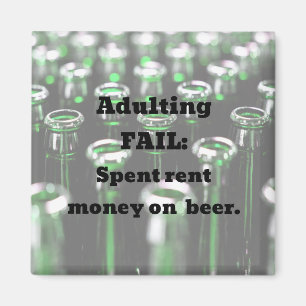 Fail toevoegen: Verhuurgeld op bier. magnet