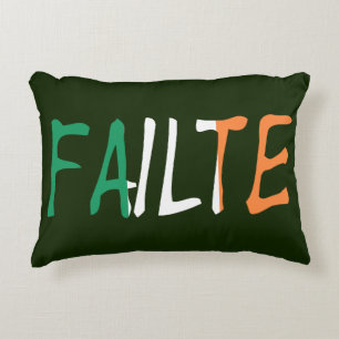 Failte over Ierse vlag tpcn Accent Kussen
