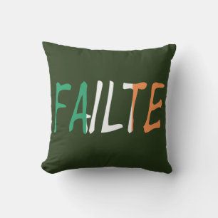 Failte over Ierse vlag tpcn Buitenkussen