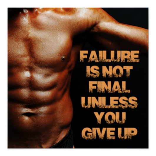 Failure is Not Final Motivational Poster (Voorkant)