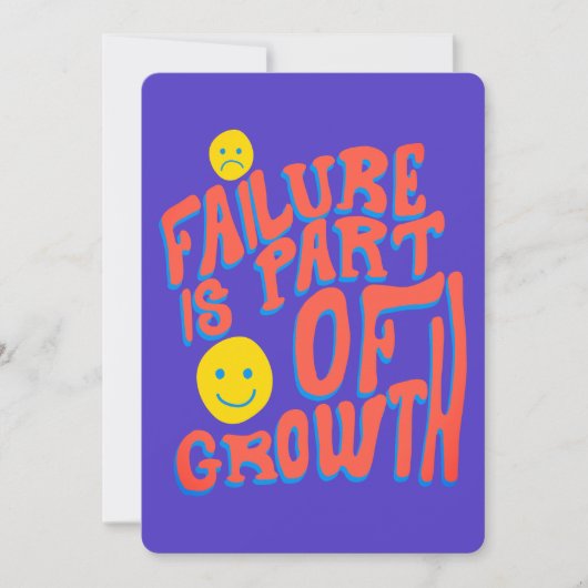 Failure Is Part of Growth – Motivational Card Feestdagenkaart (Voorkant)