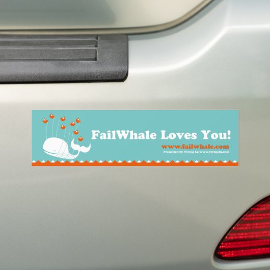 FailWhale-Bumperstickers Bumpersticker (Op auto)