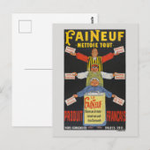 Faineuf Frankrijk Vintage Poster 1911 Briefkaart (Voorkant / Achterkant)