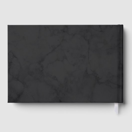 Faint Dark Marbling Gold Twigs 3 Foto Memorial Gastenboek (Achterkant)