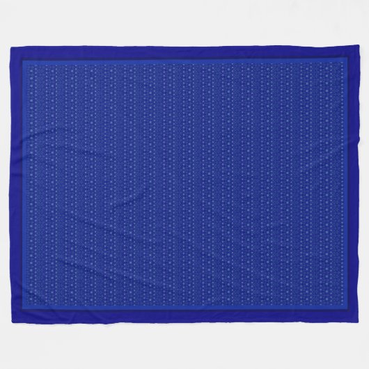 Faint Filigree over Cobalt Blue Fleece Blanket (Voorkant (Horizontaal))
