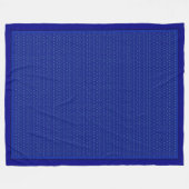 Faint Filigree over Cobalt Blue Fleece Blanket Deken (Voorkant (Horizontaal))