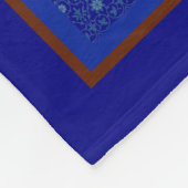 Faint Filigree over Cobalt Blue Fleece Deken (Hoek)