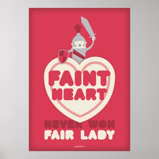 Faint Heart heeft nooit gewonnen Fair Lady Poster (Voorkant)