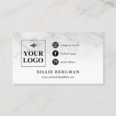 Faint Marble Social Media Iconen Uw Logo Visitekaartje (Voorkant)