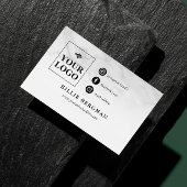 Faint Marble Social Media Iconen Uw Logo Visitekaartje