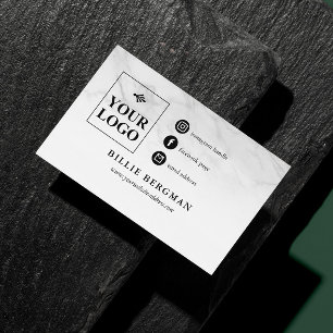 Faint Marble Social Media Iconen Uw Logo Visitekaartje