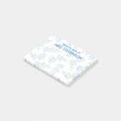 Faint  vergeet me niet Floral Patroon Naam toevoeg Post-it® Notes (Schuin)