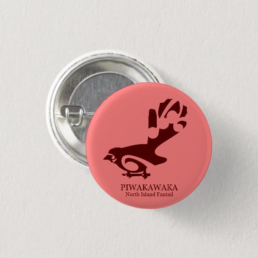 Faintail Nieuw-Zeelandse Aotearoa Bird Ronde Button 3,2 Cm (Voorkant /achterkant)