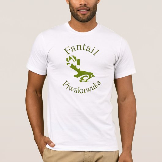 Faintail Nieuw-Zeelandse Aotearoa Bird T-shirt (Voorkant)