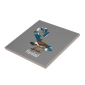 Faintail Piwakawaka Tegeltje (Zijkant)