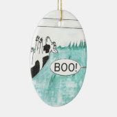Fainting Goat Halloween Keramisch Ornament (Rechts)