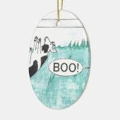 Fainting Goat Halloween Keramisch Ornament (Links)