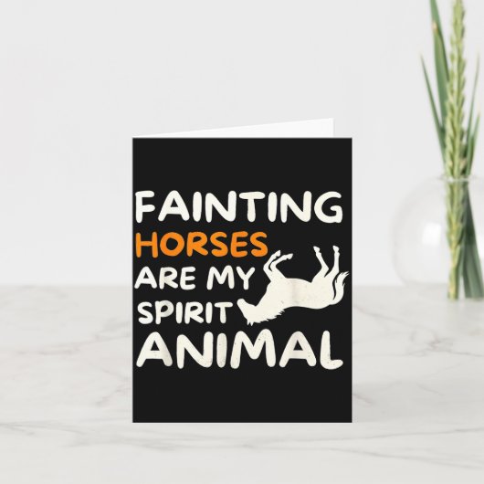 Fainting Horses Are My Srit Animal Funny Farm Hors Kaart (Voorkant)