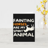 Fainting Horses Are My Srit Animal Funny Farm Hors Kaart (Gele Bloem)
