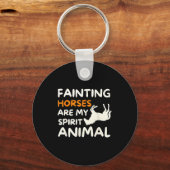 Fainting Horses Are My Srit Animal Funny Farm Hors Sleutelhanger (Voorkant)