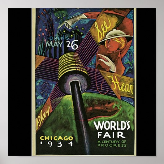 Fair-1934 van poster-Chicago World Poster (Voorkant)
