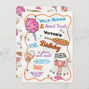 Fair Carnival pretpark Circus Verjaardag Kaart