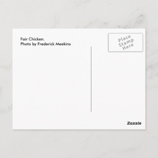 Fair Chicken Briefkaart (Achterkant)