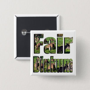 Fair Dinkum Aussie Slang Logo, Vierkante Button 5,1 Cm