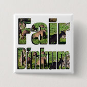 Fair Dinkum Aussie Slang Logo, Vierkante Button 5,1 Cm (Voorkant)