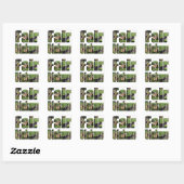 Fair Dinkum Aussie Slang Logo, Vierkante Sticker (Vel)