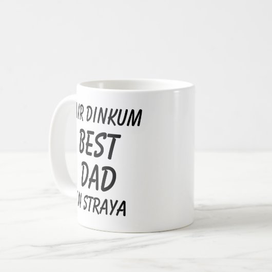 Fair Dinkum BEST DAD in Straya (Australië) Koffiemok (Voorkant links)