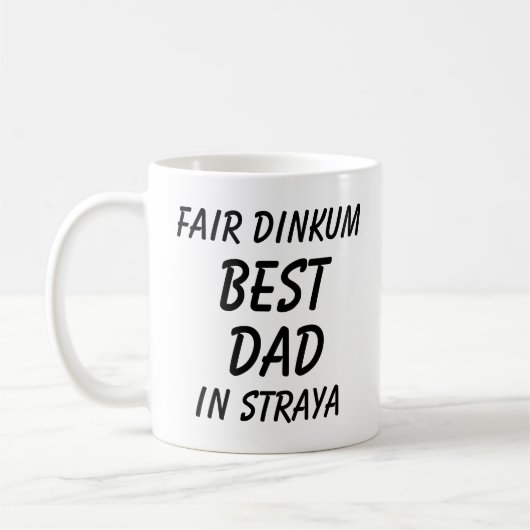 Fair Dinkum BEST DAD in Straya (Australië) Koffiemok (Links)