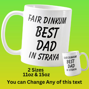 Fair Dinkum BEST DAD in Straya (Australië) Koffiemok
