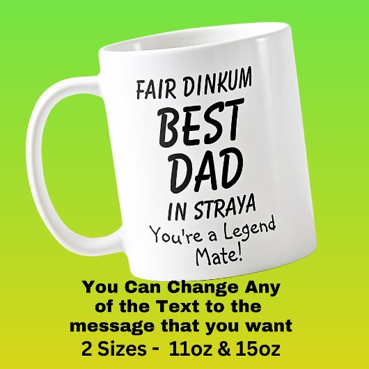 Fair Dinkum BEST DAD in Straya Je bent Legend Mate Koffiemok