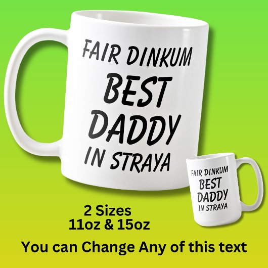 Fair Dinkum BEST DADDY in Straya (Australië) Koffiemok