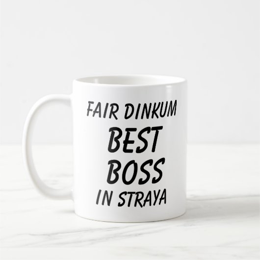 Fair Dinkum BESTE BAAS in Straya (Australië) Koffiemok (Links)