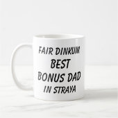 Fair Dinkum BESTE BONUS DAD in Straya (Australië) Koffiemok (Links)