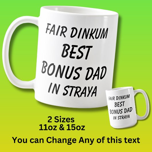 Fair Dinkum BESTE BONUS DAD in Straya (Australië) Koffiemok