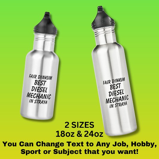 Fair Dinkum BESTE DIESEL MECHANIC in Straya Waterfles