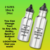 Fair Dinkum BESTE GRAAFMACHINE OPERATOR in Straya Waterfles