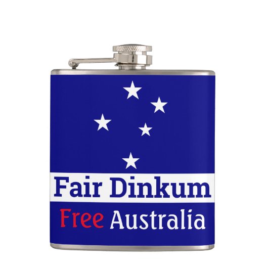 Fair Dinkum Free Australia Flask Heupfles (Voorkant)